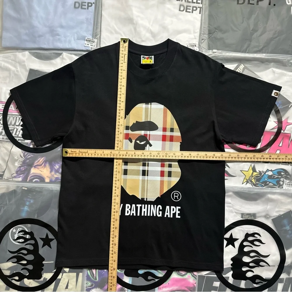 BAPE A Bathing Ape Check By Bathing Tee - Picture 2 of 5